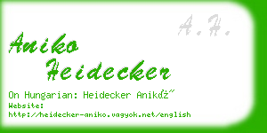 aniko heidecker business card